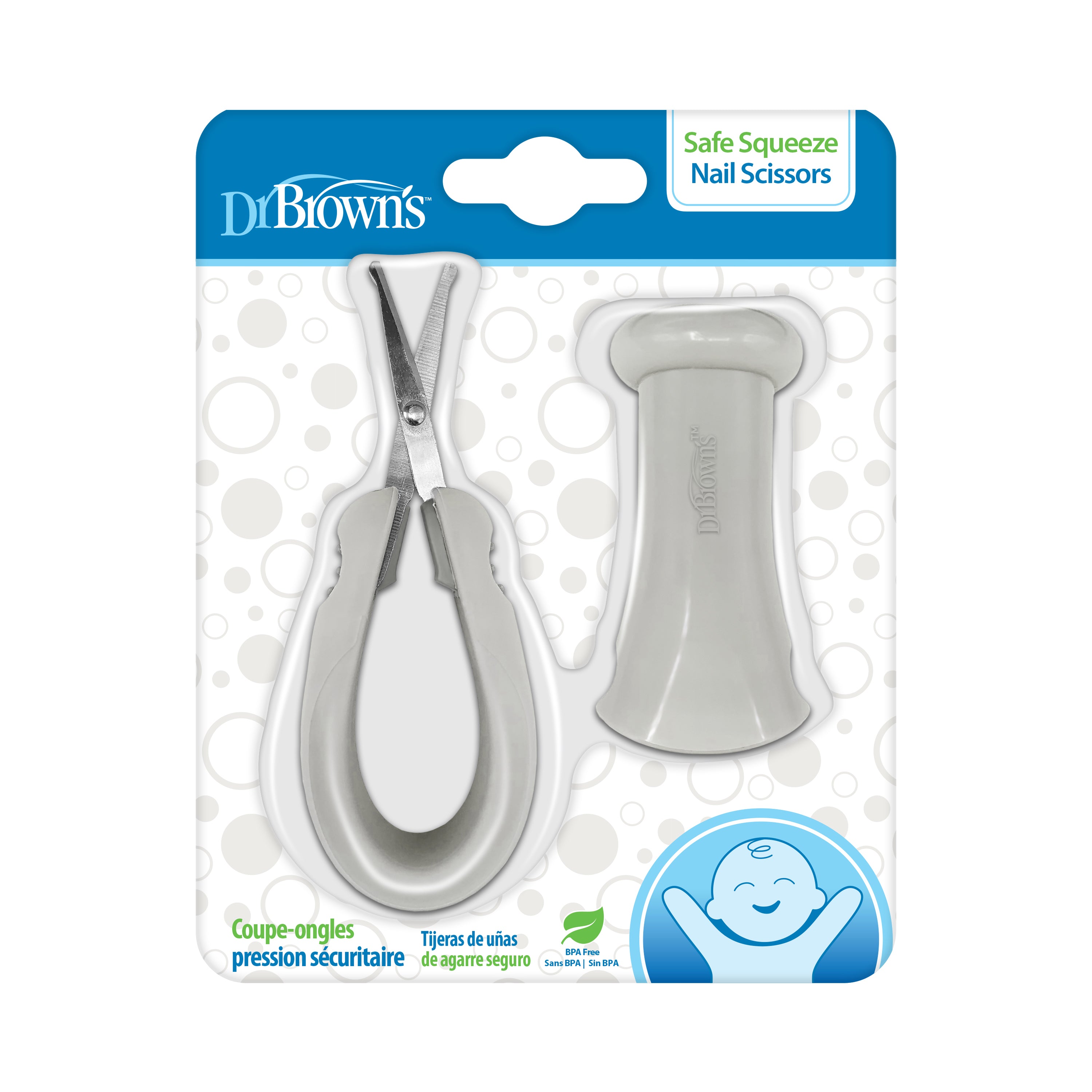 Safe Squeeze Nail Scissors w/ Safety Case